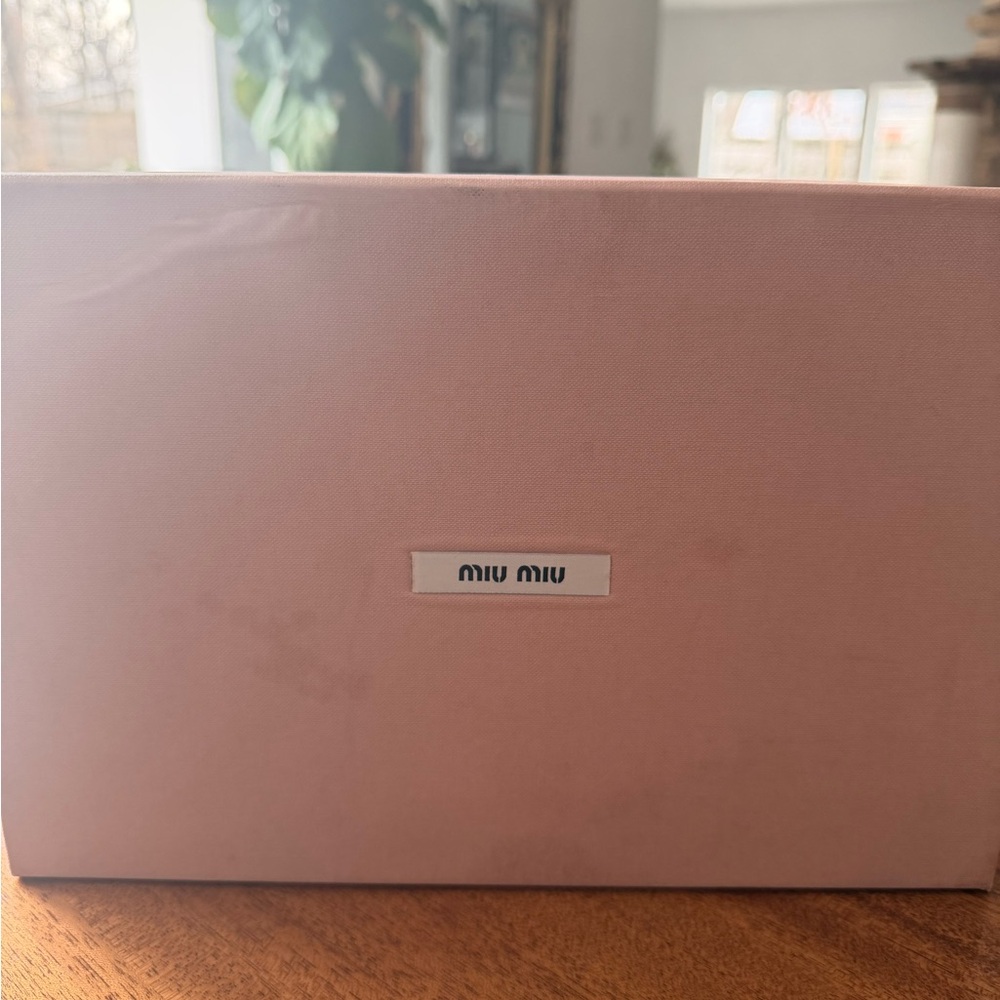 Miu Miu Women's Tan Suede Bow Heels - Picture 4 of 5